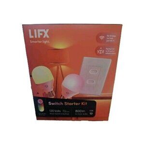LIFX SMART LIGHT SWITCH STARTER KIT, 120V 800LM LFX/STARTKIT2. NEW SEALED.